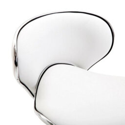 Office Chair Beauty Salon Rolling Technician Stool Chair Low Back White - thumbnail 4