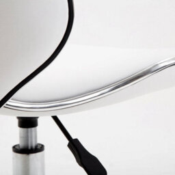 Office Chair Beauty Salon Rolling Technician Stool Chair Low Back White - thumbnail 6