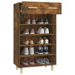 Walplus Shoe Cabinet Smoked Oak 60X35X105 Cm Engineered Wood - thumbnail 5