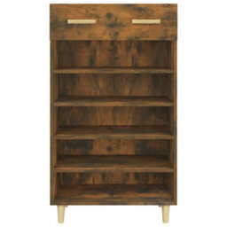 Walplus Shoe Cabinet Smoked Oak 60X35X105 Cm Engineered Wood - thumbnail 6