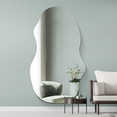 "Mirroroutlet The Lacuna Frameless Pond Wall Mirror 71"" X 32"" (180Cm X 80Cm)" - image 1