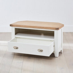 The Furniture Market Cheshire White Painted Corner Tv Unit Up To 50 Tv Size - thumbnail 4