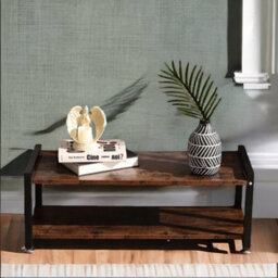 Rafaelo Mobilia 2 Tier Industrial Rustic 80Cm Tv Stand Unit - thumbnail 2