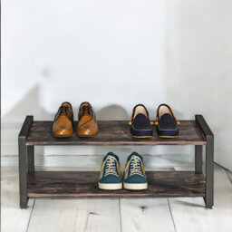Rafaelo Mobilia 2 Tier Industrial Rustic 80Cm Tv Stand Unit - thumbnail 5