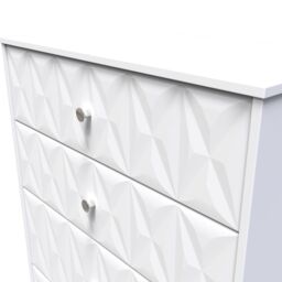 Genoa Ready Assembled Matt White No Effect 4 Drawer Deep Chest (H)1063mm (W)766mm (D)395mm - thumbnail 3