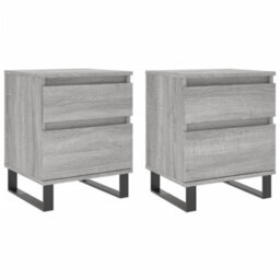 Berkfield Bedside Cabinets 2 Pcs Grey Sonoma 40X35X50 Cm Engineered Wood - thumbnail 2