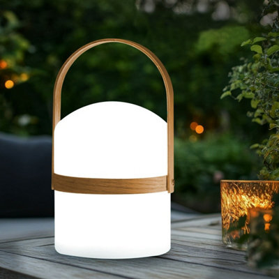 Beliani Outdoor Led Table Lamp Ip54 Waterproof With Remote, 16 Colours, Rechargeable - image 1