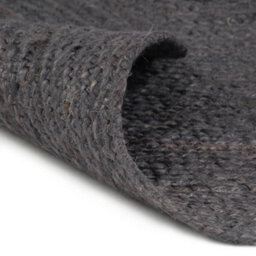 Berkfield Durable Handmade Rug Jute Round 90 Cm Dark Grey - thumbnail 1