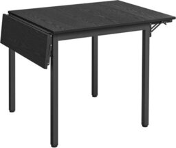 Songmics Space-Saving Dining Solution, Convertible Kitchen Table For Small Homes, Woodland Black And Ink Black - thumbnail 6