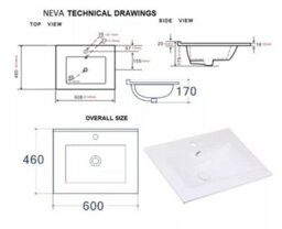 Impact Furniture Bathroom Furniture Set Beige 600mm Vanity Sink Unit With Basin And Tallboy Wall Hung Cabinet Fluted Cashmere Cara - thumbnail 6