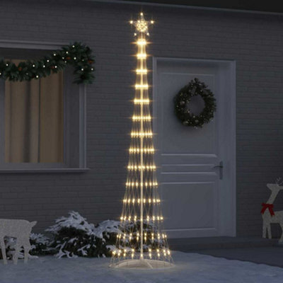 Vidaxl Led Christmas Tree With Stand Warm White 70 X 70 X 250 Cm Metal - image 1
