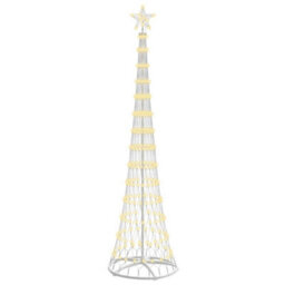 Vidaxl Led Christmas Tree With Stand Warm White 70 X 70 X 250 Cm Metal - thumbnail 2