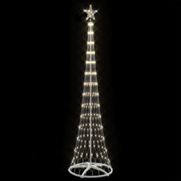 Vidaxl Led Christmas Tree With Stand Warm White 70 X 70 X 250 Cm Metal - thumbnail 4