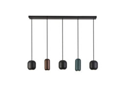 Luminosa Lighting Luminosa Nimes Bar Pendant Ceiling Light Black 5Xgu10 - Uk Stock - thumbnail 5