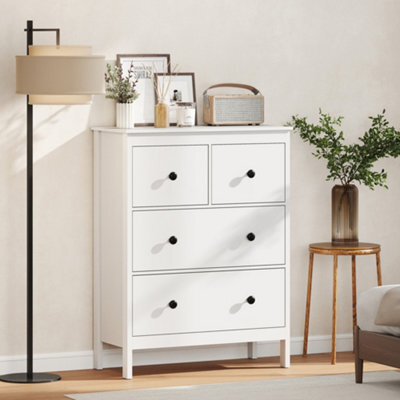 Homcom Modern Chest Of Drawers, 4 Drawer Dresser For Bedroom, White - image 1