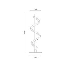 Inlight Hadston Spiral Matt Black Integrated Led Table Lamp - thumbnail 6