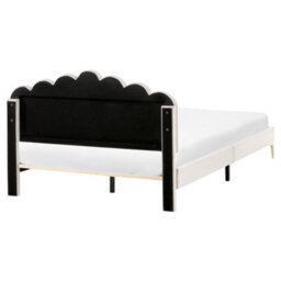 Beliani Bed Velvet Sauvian 160 X 200 Cm (Eu King Size) Off-White - thumbnail 6