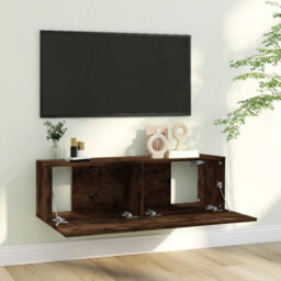 Walplus Tv Wall Cabinet Smoked Oak 100X30X30 Cm Engineered Wood - thumbnail 3