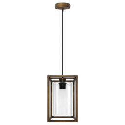 Long Life Lamps Company Vintage Antique Brass Box Lantern Ceiling Pendant Light M0155 - thumbnail 4