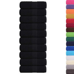 Walplus Guest Towels 10 Pcs Black 30X50 Cm 360 Gsm 100% Cotton - thumbnail 2