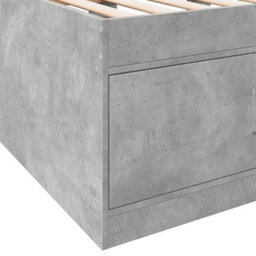 Berkfield Daybed With Drawers Without Mattress Concrete Grey 100X200 Cm - thumbnail 8