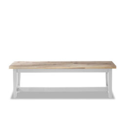 Statement Furniture Florence Solid Acacia Hardwood Dining Bench 140Cm - White - thumbnail 5