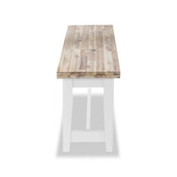 Statement Furniture Florence Solid Acacia Hardwood Dining Bench 140Cm - White - thumbnail 3