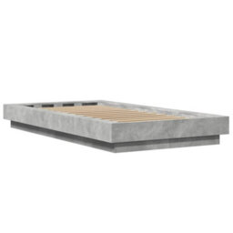 Berkfield Bed Frame Without Mattress Concrete Grey 75X190 Cm Small Single - thumbnail 6