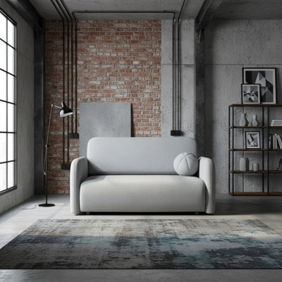 Viva Sun Iii Sofa Bed With Sleeping Function And Bedding Storage Metal Legs Chipboard Frame 150X103X85Cm Light Grey - image 1
