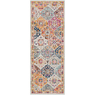 Livabliss Harput-Vintage Orange Blue Beige Grey Traditional Boho Living Dining Bedroom Rug 80 X 220 Cm Easy Care, Non Shedding - image 1