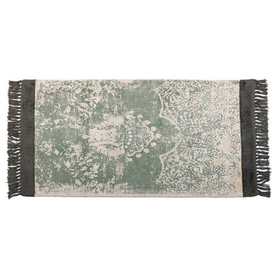 Beliani Rug Akarsu Green 80 X 150 Cm Viscose - image 1