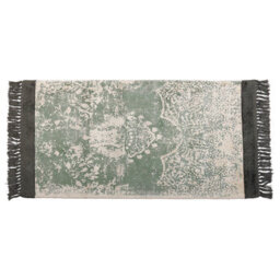 Beliani Rug Akarsu Green 80 X 150 Cm Viscose - thumbnail 1