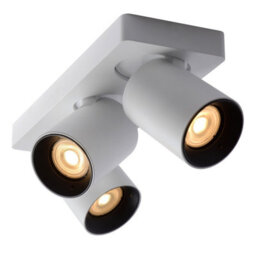 Lucide Nigel Modern Ceiling Spotlight - Led Dim To Warm - Gu10 - 3X5W 2200K/3000K - White - thumbnail 6