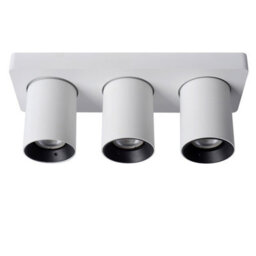 Lucide Nigel Modern Ceiling Spotlight - Led Dim To Warm - Gu10 - 3X5W 2200K/3000K - White - thumbnail 3