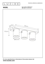 Lucide Nigel Modern Ceiling Spotlight - Led Dim To Warm - Gu10 - 3X5W 2200K/3000K - White - thumbnail 8