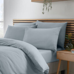 Catherine Lansfield So Soft Non-Iron Double Duvet Cover Set With Pillowcases Slate Grey - thumbnail 3