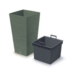 Urbn-Living Black - Furu Square Tall Planters With Insert - 66X34.5X34.5 Cm - thumbnail 8
