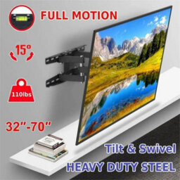 "Tv Wall Bracket Mount Swivel Tilt For 32 40 42 46 50 55 60 70"" Tvs Full Motion" - thumbnail 4