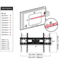 "Tv Wall Bracket Mount Swivel Tilt For 32 40 42 46 50 55 60 70"" Tvs Full Motion" - thumbnail 3