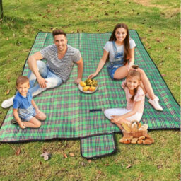 Ram Online Armo Extra Large Tartan Picnic Blanket Green - thumbnail 1