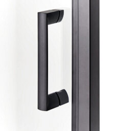 Beliani Tempered Glass Shower Enclosure 800 X 800 X 1850 mm Black Darli - thumbnail 7