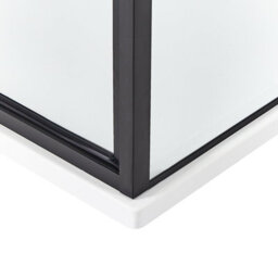 Beliani Tempered Glass Shower Enclosure 800 X 800 X 1850 mm Black Darli - thumbnail 8