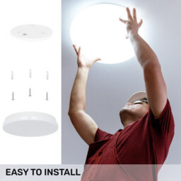 Paul Russells Led Round Panel Modern Ceiling Lights, 12W 1200 Lumens, Ip44, 6500K Day Light, Pack Of 1 - thumbnail 4