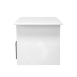 Trent Bottom Drawer Coffee Table In Dusk Grey & White Matt (Ready Assembled) - thumbnail 2