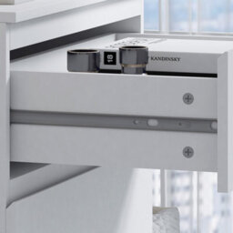 Fwstyle Stora White 3 Drawer Chest (H) 77Cm (W) 60Cm (D) 40Cm - Extra Deep 14Cm Drawers - thumbnail 7