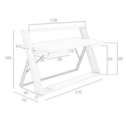 Angel Cerda Sophisticated Walnut And Black Steel Desk For Modern Offices - thumbnail 7