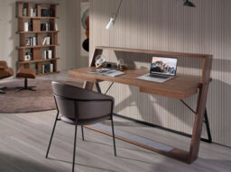 Angel Cerda Sophisticated Walnut And Black Steel Desk For Modern Offices - thumbnail 5