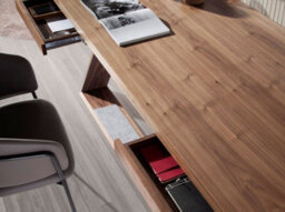 Angel Cerda Sophisticated Walnut And Black Steel Desk For Modern Offices - thumbnail 4