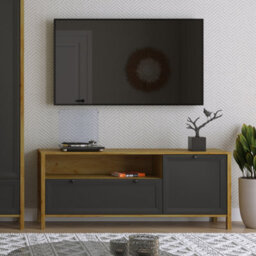 Heze Furniture Brent 2 Door Modern Loft Style Tv Unit - thumbnail 2