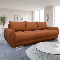 Three Seater Sofa Bed With Storage Logo 3 Orange